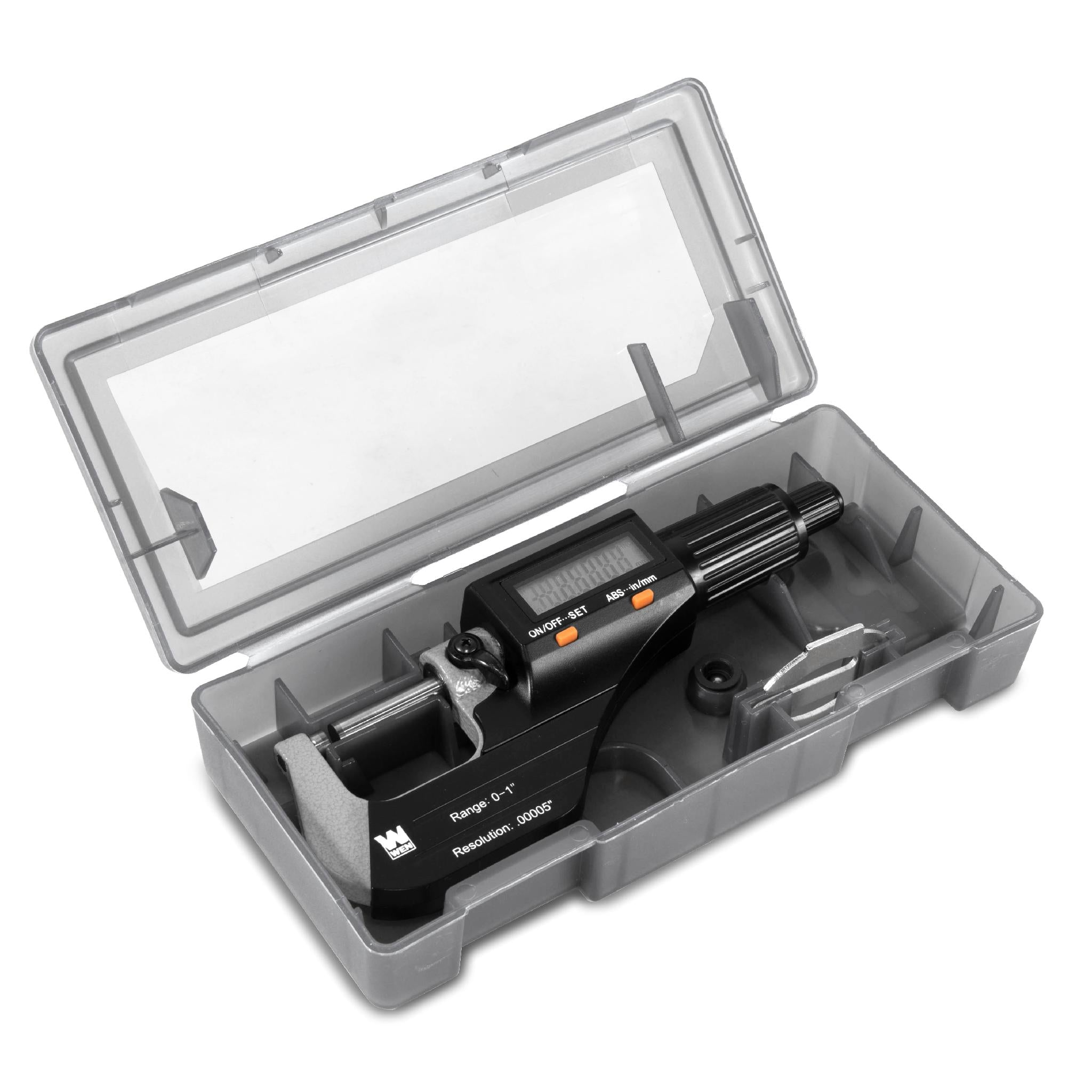 WEN, WEN 10725 Standard and Metric Digital Micrometer with 0 to 1-Inch Range, .00005-Inch Accuracy, LCD Readout and Storage Case