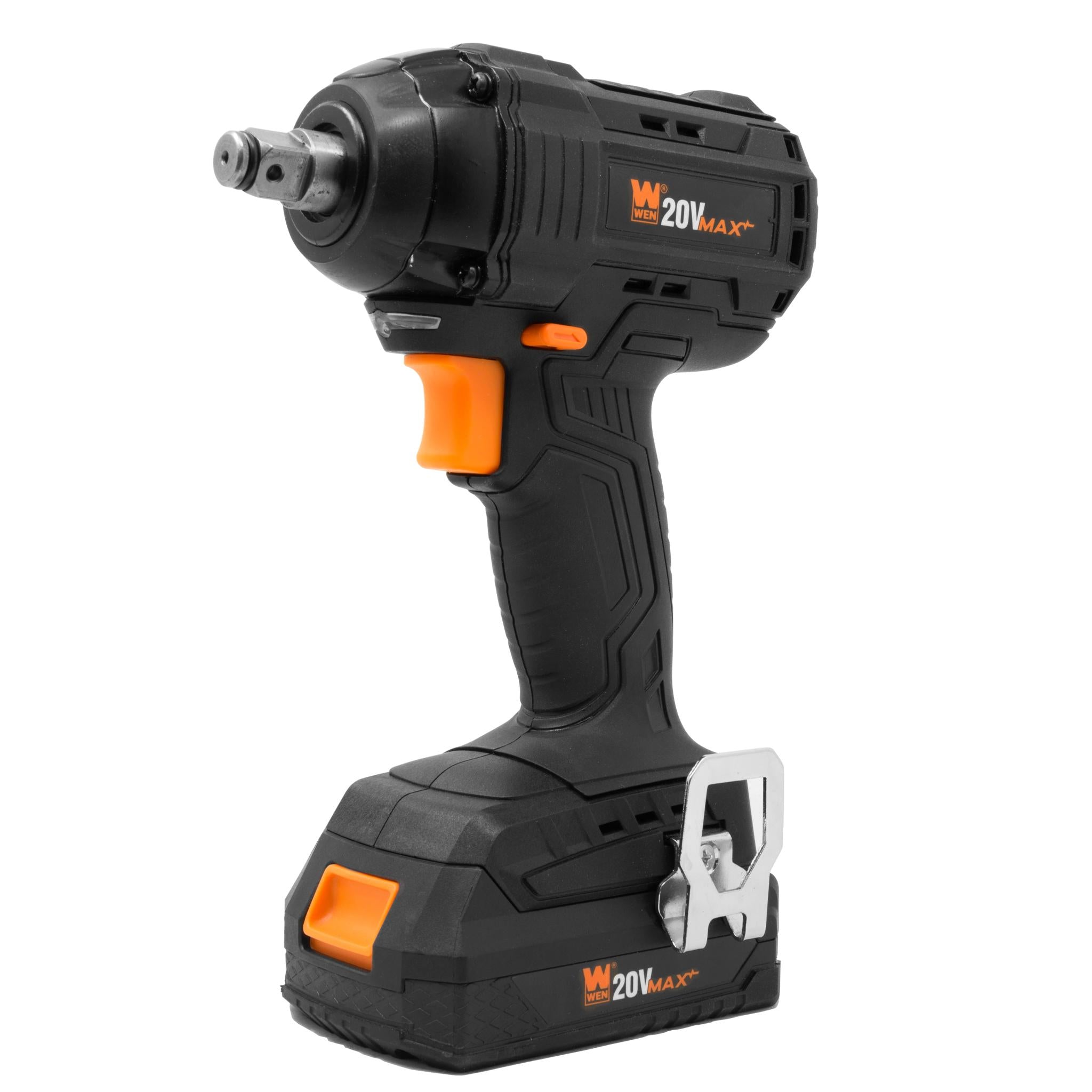 WEN, WEN 20107 20V Max Brushless Cordless 1/2-Inch Impact Wrench with 2.0 Ah Lithium-Ion Battery and Charger