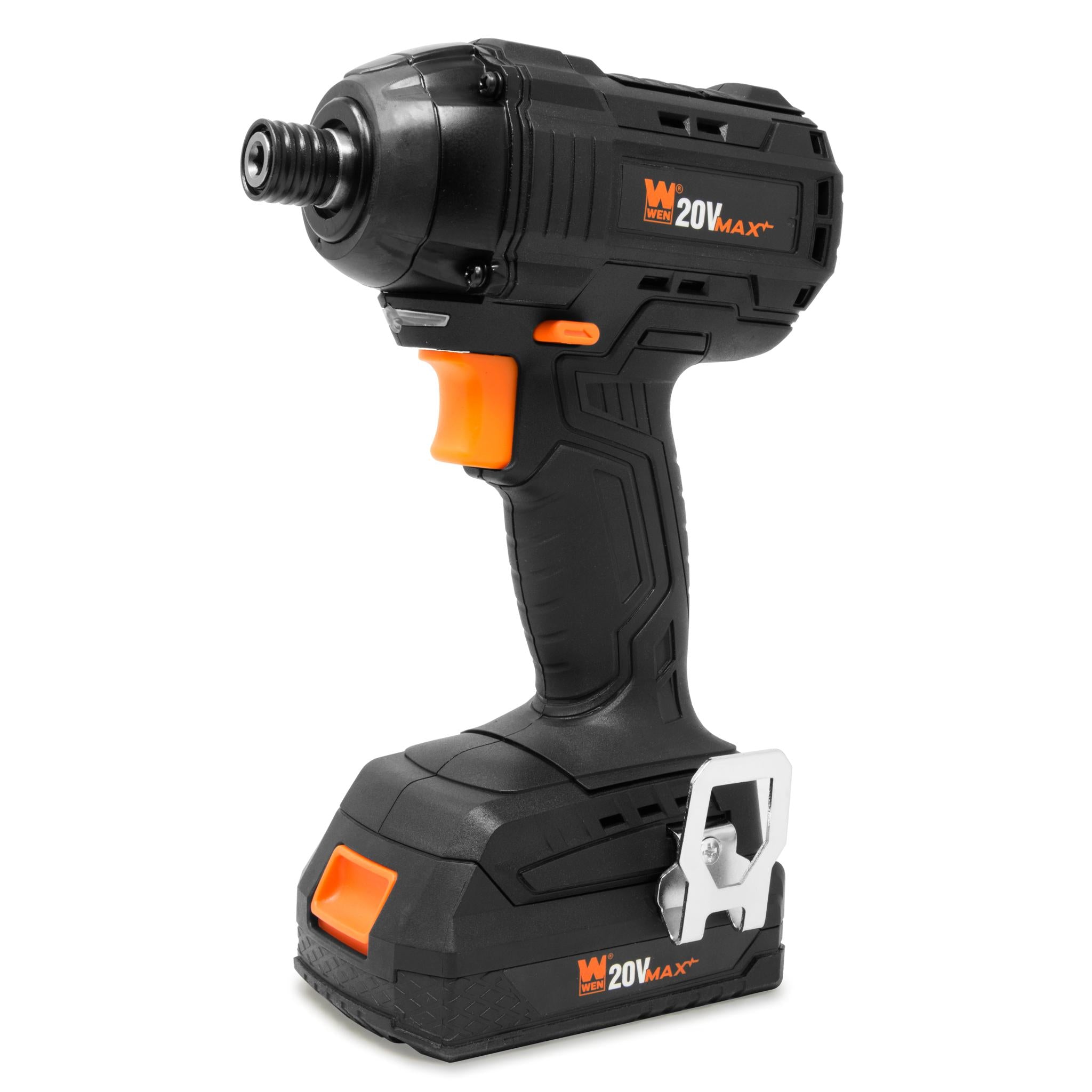 WEN, WEN 20135 20V MAX Lithium-Ion 1/4-Inch Brushless Cordless Impact Driver w/ 2.0 Ah Battery and Charger