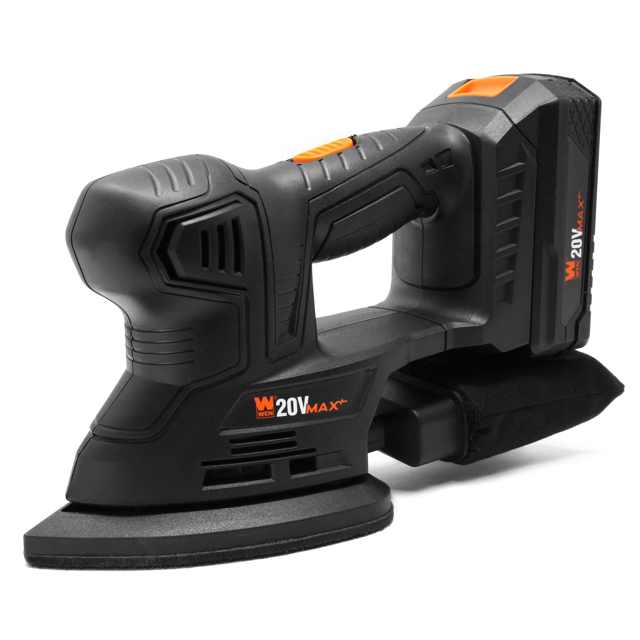 WEN, WEN 20401 20V Max Cordless Detailing Palm Sander with 2.0 Ah Lithium-Ion Battery and Charger