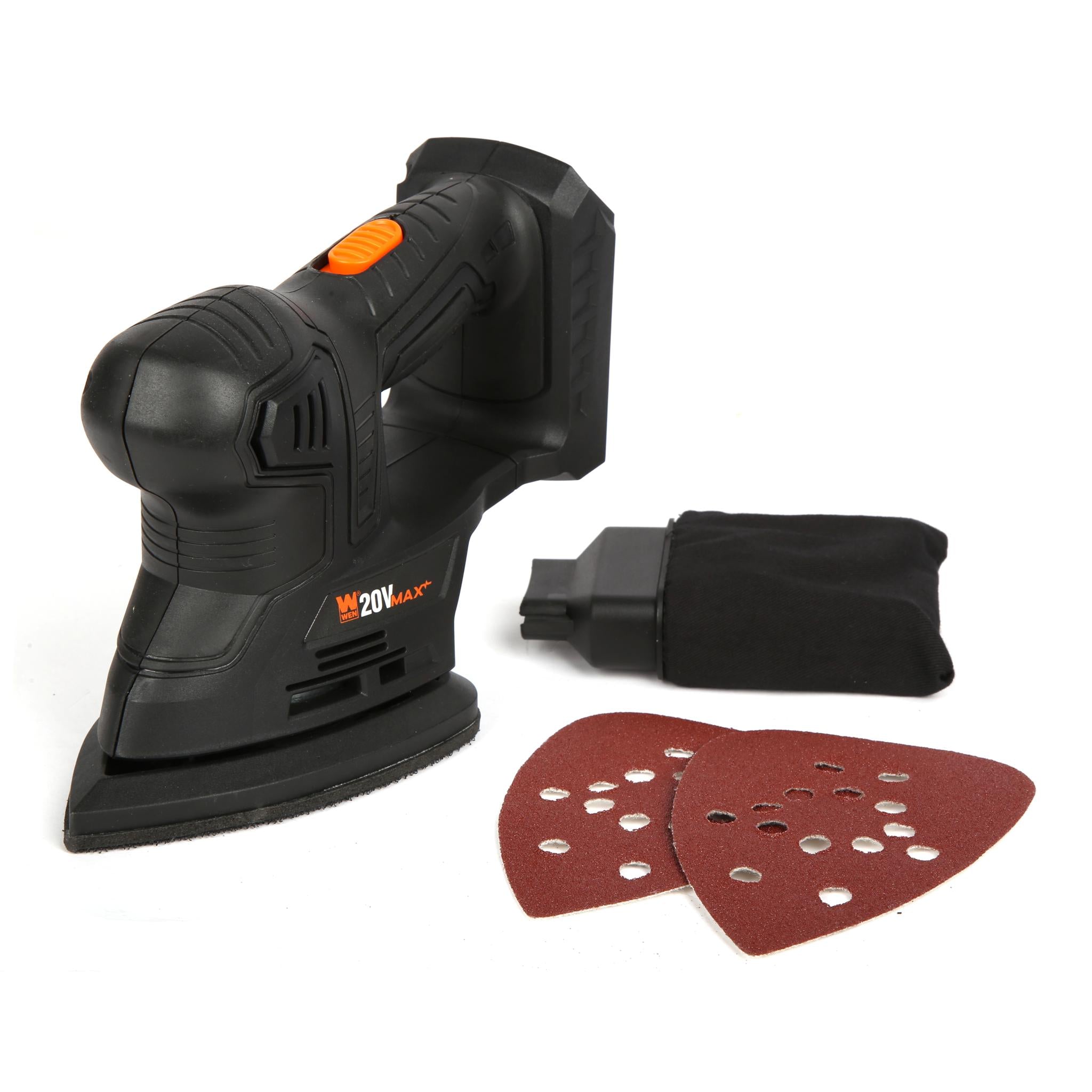 WEN, WEN 20401BT 20V Max Cordless Detailing Palm Sander (Tool Only – Battery Not Included)