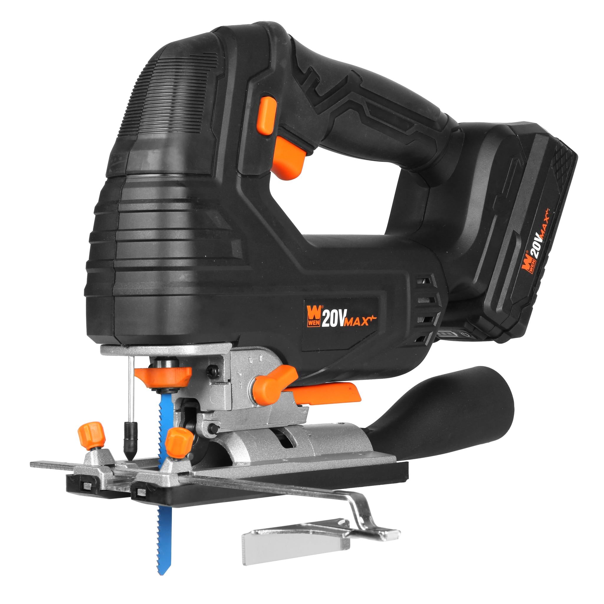 WEN, WEN 20667 20V Max Cordless Brushless Jigsaw with 4.0 Ah Lithium Ion Battery and Charger