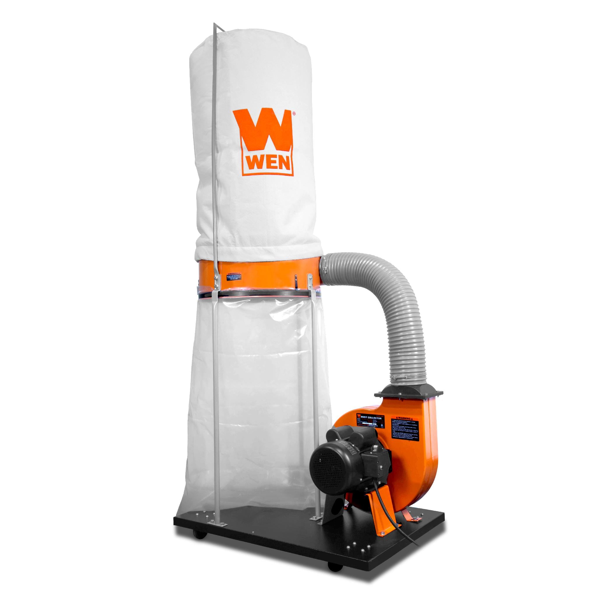 WEN, WEN 3403 1,500 CFM 16-Amp 5-Micron Woodworking Dust Collector with 50-Gallon Collection Bag and Mobile Base