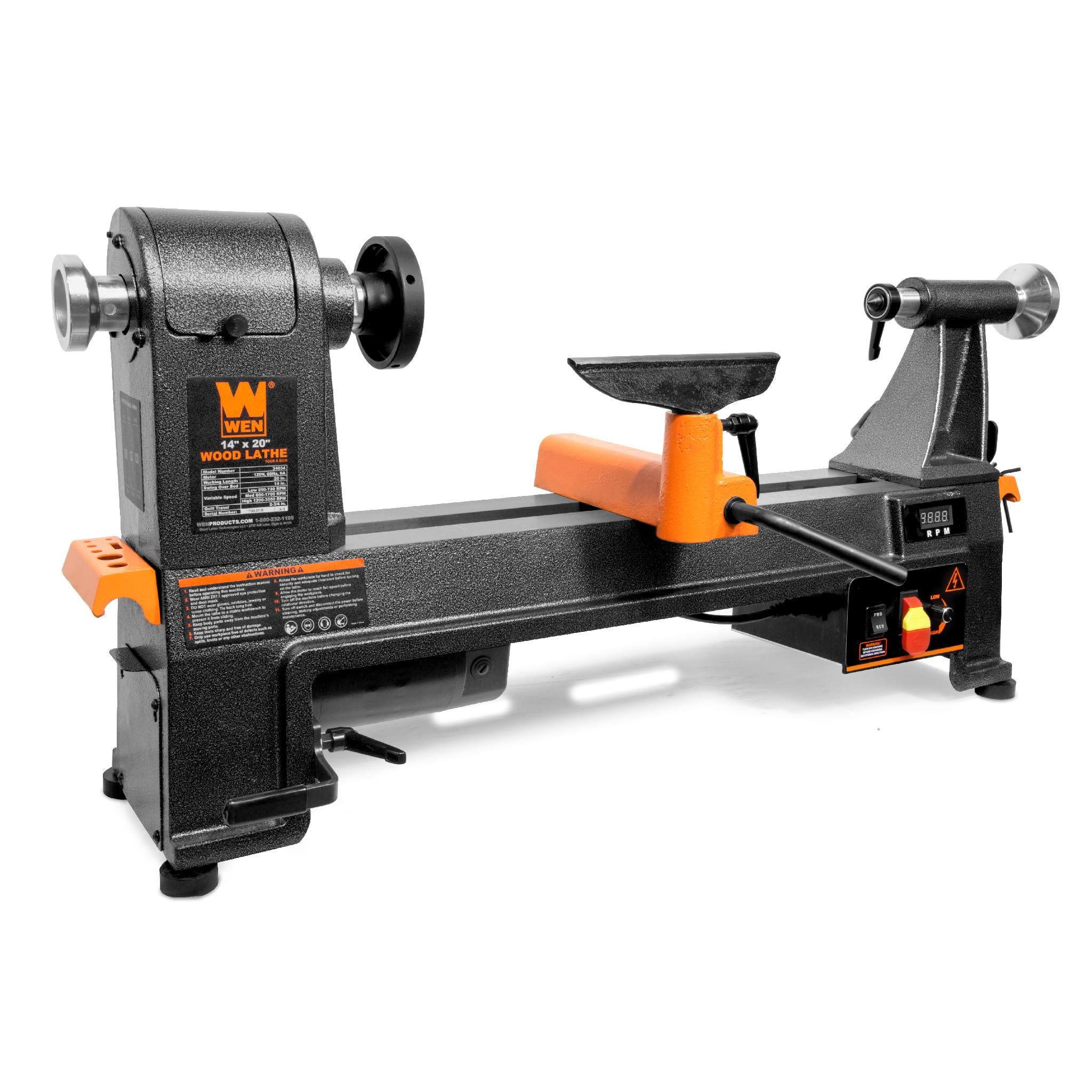 WEN, WEN 34035 6-Amp 14-Inch by 20-Inch Variable Speed Benchtop Wood Lathe