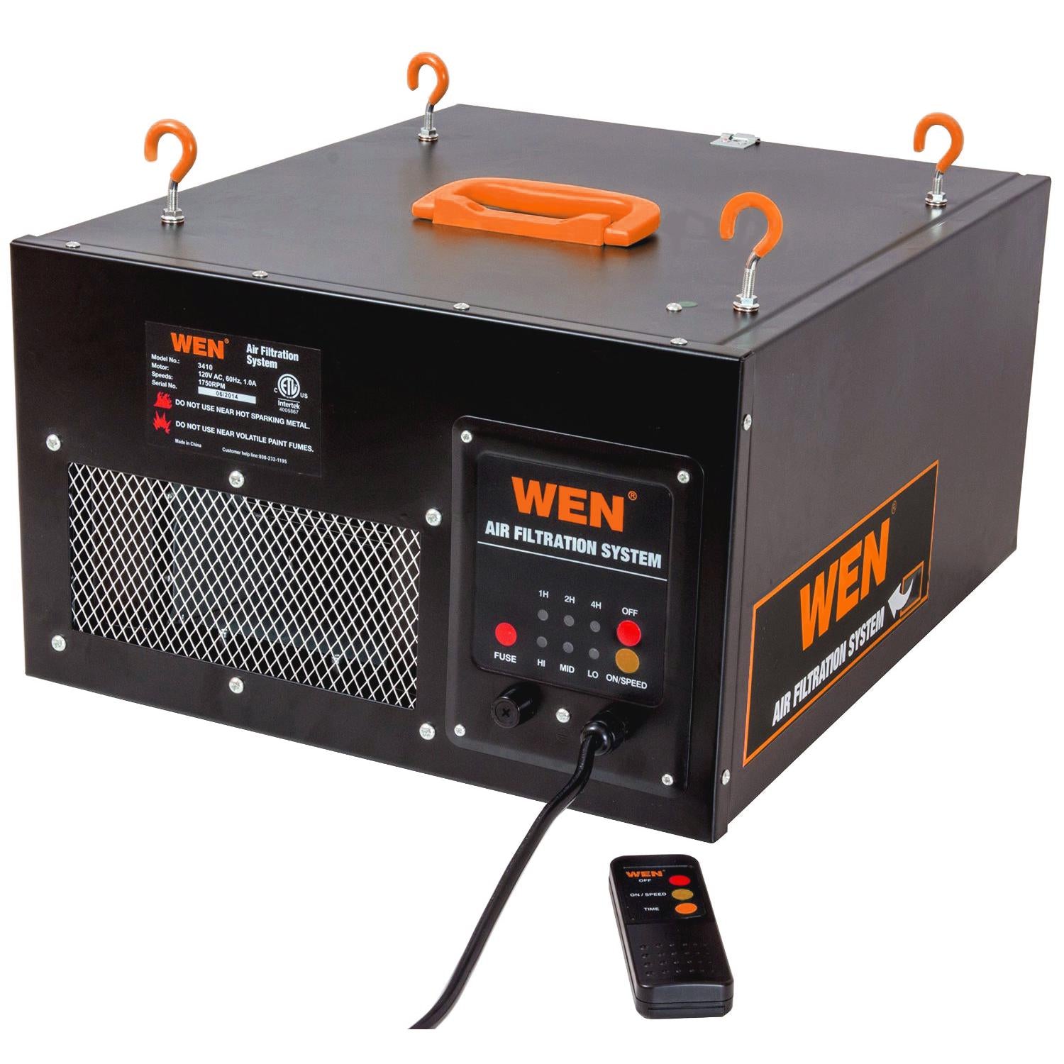 WEN, WEN 3410 3-Speed Remote-Controlled Air Filtration System (300/350/400 CFM)