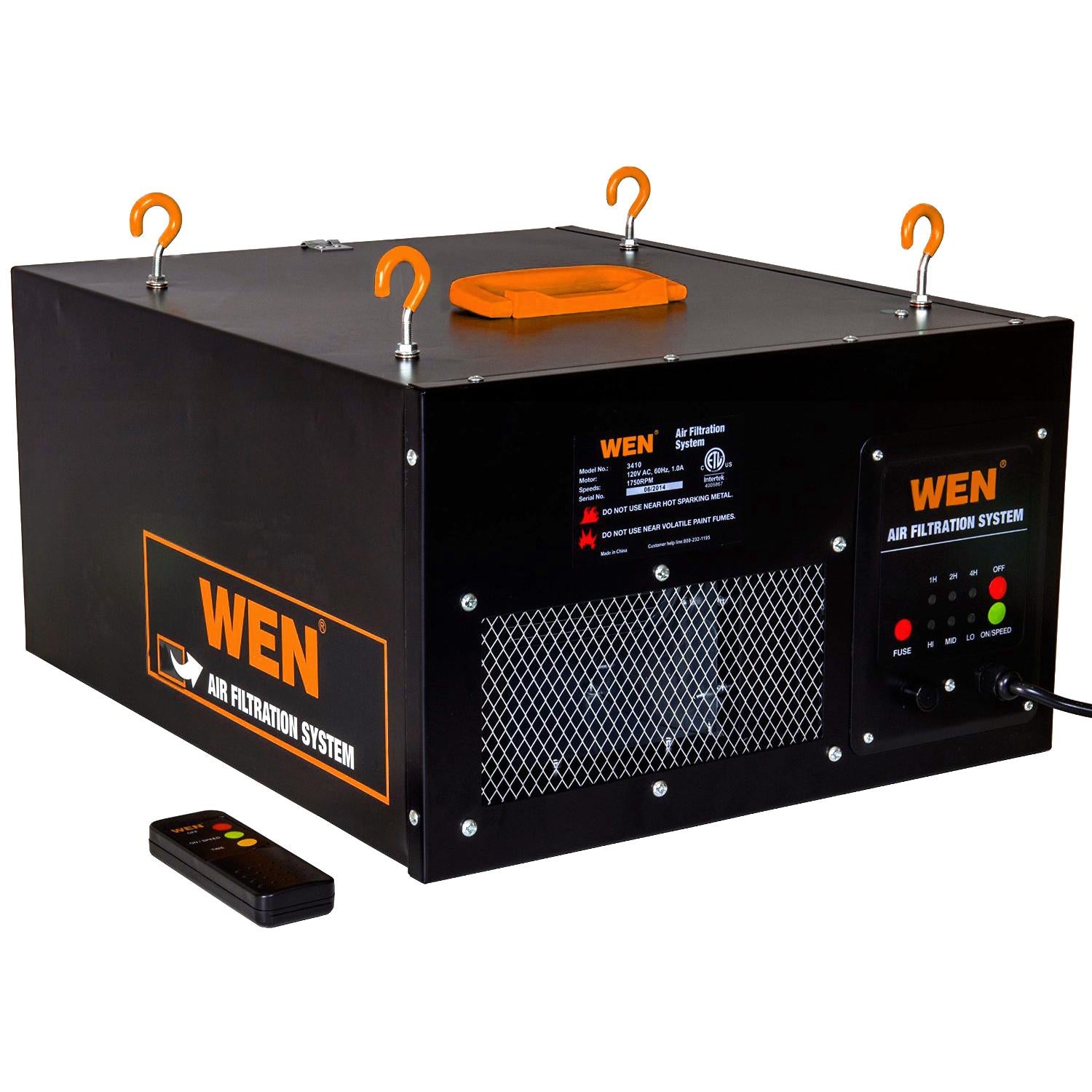 WEN, WEN 3410 3-Speed Remote-Controlled Air Filtration System (300/350/400 CFM)