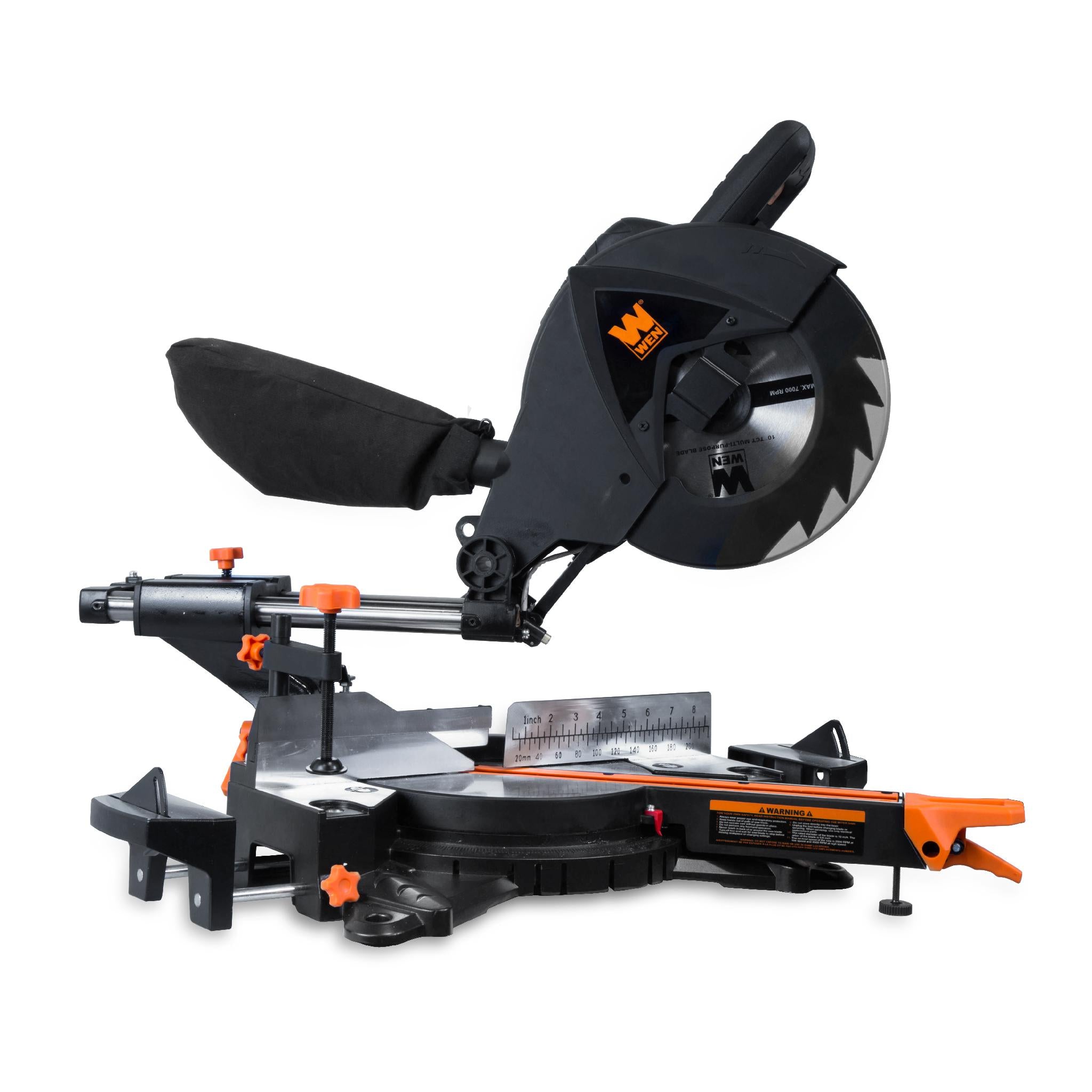 WEN, WEN 70730 15A Two-Speed Single Bevel 10-Inch Sliding Compound Miter Saw with Smart Power Technology