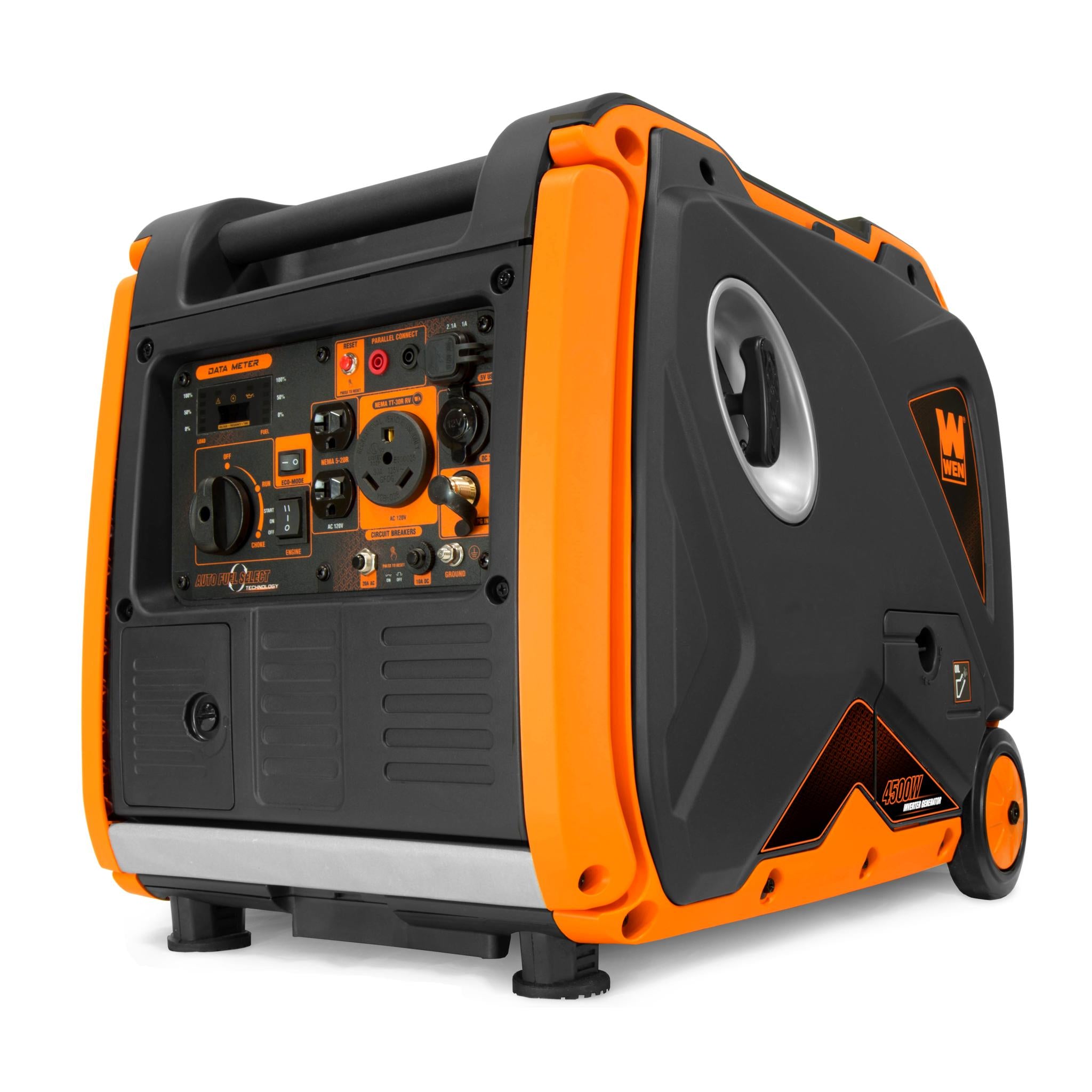 WEN Products, WEN DF451i Super Quiet 4500-Watt Electric Start Dual Fuel RV-Ready Portable Inverter Generator with Fuel Shut-Off